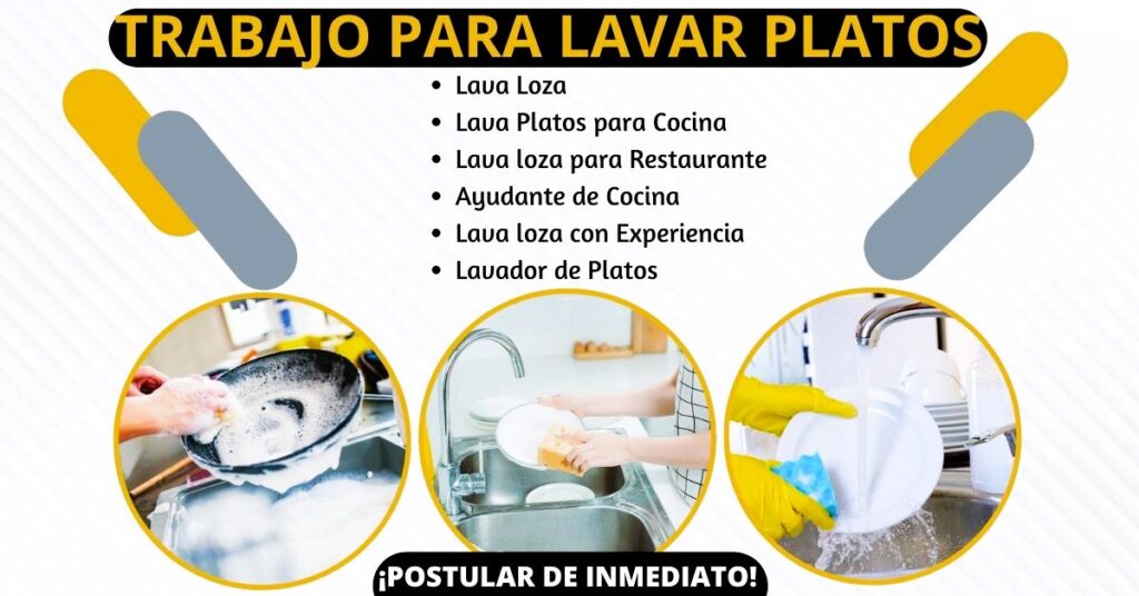 Ofertas de Empleo para Lavaplatos y Vajilleros | Restaurantes, Hoteles y Más...